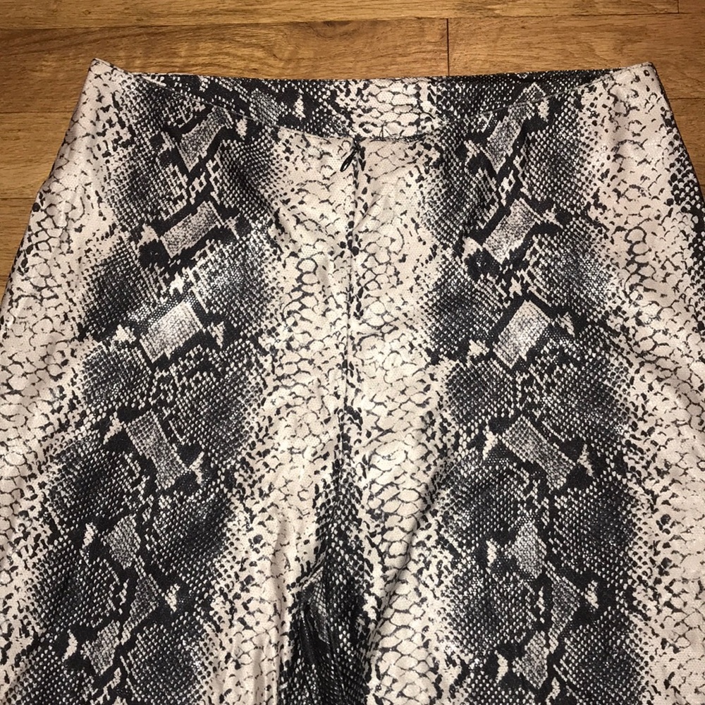 Stretch Python Embossed Print Bootleg Pant - image 3